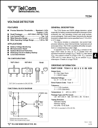 datasheet for TC54VC2201ECB by TelCom Semiconductor Inc.