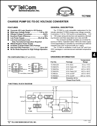 datasheet for TC7660COA by TelCom Semiconductor Inc.