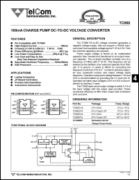 datasheet for TC660COA by TelCom Semiconductor Inc.