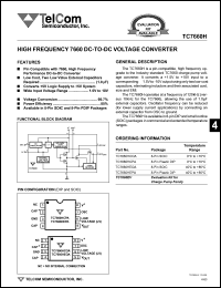 datasheet for TC7660HCOA by TelCom Semiconductor Inc.