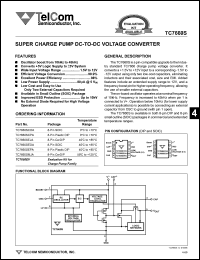 datasheet for TC7660SCOA by TelCom Semiconductor Inc.