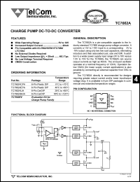 datasheet for TC7662ACPA by TelCom Semiconductor Inc.