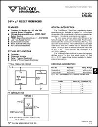 datasheet for TCM809LENB by TelCom Semiconductor Inc.