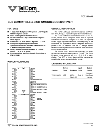 datasheet for TC7211AMIPL by TelCom Semiconductor Inc.