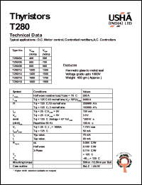 datasheet for T280/16 by 