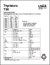 datasheet for T50/10 by 