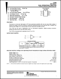 datasheet for LF353DR by Texas Instruments