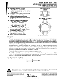 datasheet for LM158FKB by Texas Instruments