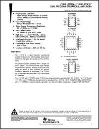 datasheet for LT1013CP by Texas Instruments