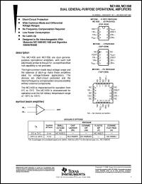 datasheet for MC1458D by Texas Instruments