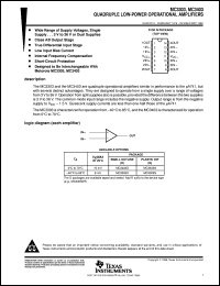 datasheet for MC3403NSLE by Texas Instruments