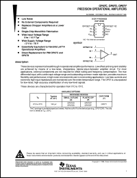 datasheet for OP07CDR by Texas Instruments