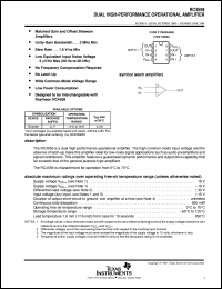 datasheet for RC4559D by Texas Instruments