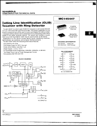datasheet for MC145447P by Motorola