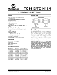 datasheet for TC1413CPA by Microchip Technology, Inc.