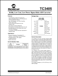 datasheet for TC3405VPE by Microchip Technology, Inc.