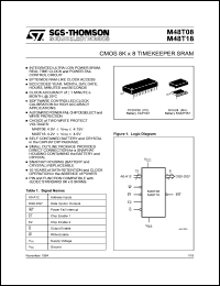 datasheet for M48Z08-100MH1TR by SGS-Thomson Microelectronics