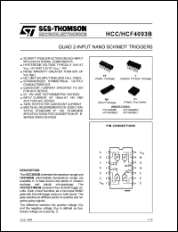 datasheet for HCC4093BF by SGS-Thomson Microelectronics