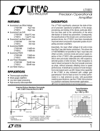 datasheet for LT1001ACN8 by Linear Technology