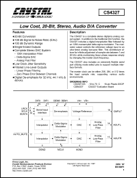 datasheet for CDB4327 by Cirrus Logic