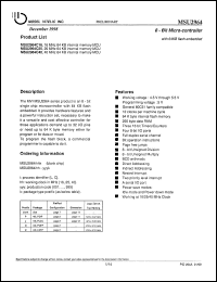 datasheet for MSU2964C16 by Mosel Vitelic