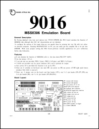 datasheet for MSM9016 by Mosel Vitelic