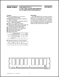 datasheet for V436416S04VCTG-75 by Mosel Vitelic