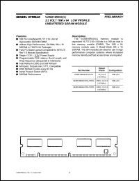 datasheet for V436516R04VLTG-75PC by Mosel Vitelic
