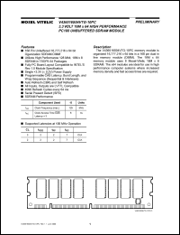 datasheet for V436516S04VTG-10PC by Mosel Vitelic