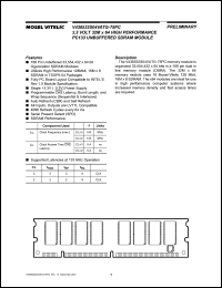 datasheet for V436532Z04VATG-75PC by Mosel Vitelic