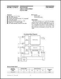 datasheet for V61C3181024-10R by Mosel Vitelic