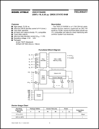datasheet for V62C21164096L-85TI by Mosel Vitelic