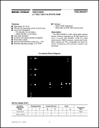 datasheet for V62C318256L-35T by Mosel Vitelic