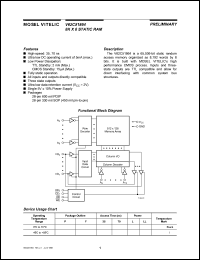 datasheet for V62C51864L-70PI by Mosel Vitelic
