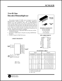 datasheet for SL74LS138N by 