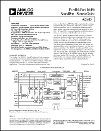 datasheet for AD1845JP-REEL by Analog Devices