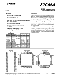 datasheet for MR82C55A-5/B by Harris Semiconductor