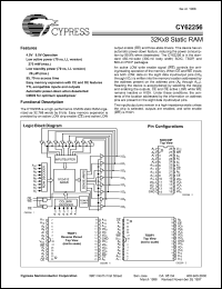 datasheet for CY62256LL-70ZC by Cypress Semiconductor