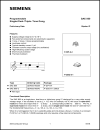 datasheet for SAE800 by Infineon (formely Siemens)