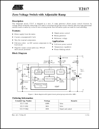 datasheet for T2117-TAS by ATMEL Corporation