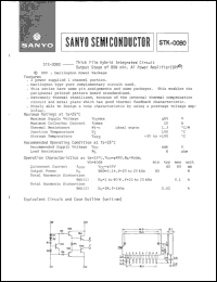 datasheet for STK-0080 by SANYO Electric Co., Ltd.