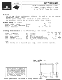 datasheet for STK3062III by SANYO Electric Co., Ltd.