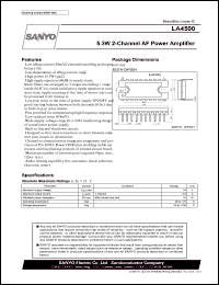 datasheet for LA4500 by SANYO Electric Co., Ltd.