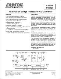 datasheet for CS5516-AP by Cirrus Logic