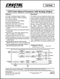 datasheet for CS7654-KQ by Cirrus Logic