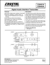 datasheet for CS8402A-CP by Cirrus Logic