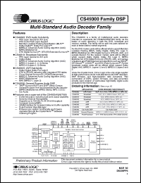 datasheet for CS493002-CL by Cirrus Logic