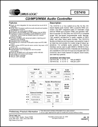 datasheet for CS7410-CM by Cirrus Logic