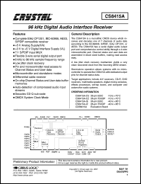 datasheet for CS8415A-IS by Cirrus Logic