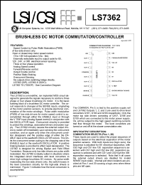 datasheet for LS7362-S by 